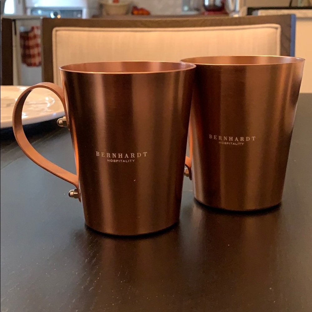 Set of 2 copper mugs